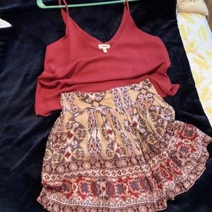 Japna size L skirt and cami
